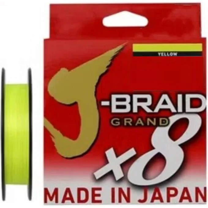 Леска DAIWA J-BRAID GRAND X8 0.20mm-135m YELLOW 12790-020